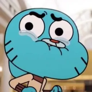 😢 ef53576b Gumball Watterson The Amazing World of Gumball การ์ตูน, แอนิเมชั่น, ร้องไห้, เศร้า, กัมบอล whatsapp sticker