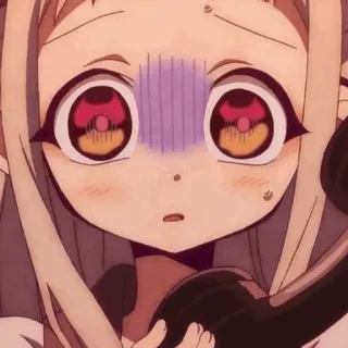 🌿 16cb00b5 Nene Yashiro Toilet-bound Hanako-kun anime, manga, kaget, terkejut, gadis, sekolah telegram sticker