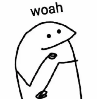 🦦 3727712a woah wow, patyczak, śmieszne, mem, proste, reakcja telegram sticker