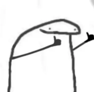 🦦 3cf9665a patyczak, kciuk w górę, kreskówka, śmieszne, gest, bazgroły, mem telegram sticker