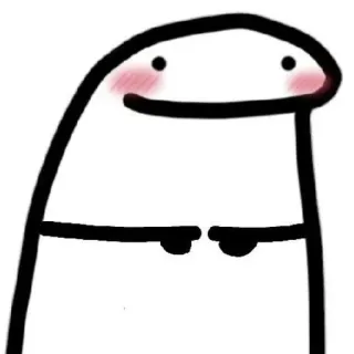 🦦 79d49ae3 Blob, Naklejka, Postać, Rumieniący się, Kreskówka telegram sticker