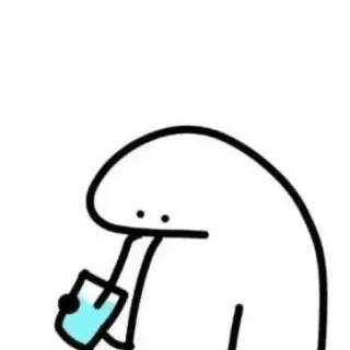 🦦 f077bc2b patyczak, picie, szklanka, woda, kreskówka, prosty, minimalistyczny telegram sticker