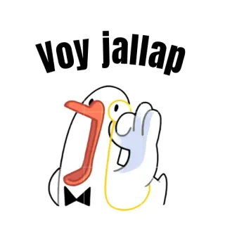 😱 59e4871b Voy jallap pinguïn, cartoon, humor, spaans, uitdrukking, vlinderdas, eend telegram sticker