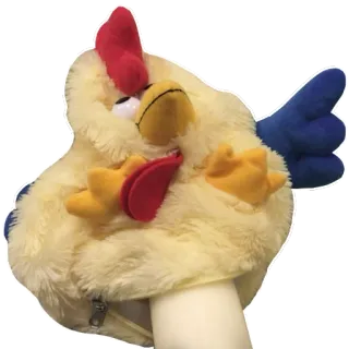 🍆 c883c189 курица, шляпа, прикол, животное, птица, костюм, смешной telegram sticker