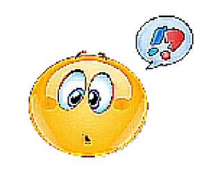 ⁉ 98fac14a Emoji, Emotikon, Terkejut, Kaget, Seru, Balon ucapan whatsapp sticker