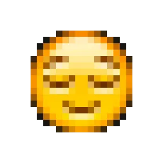 😌 2148d989 Emoji, Pixel art, Puas, Senang, Ekspresi, Wajah telegram sticker