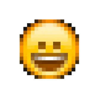 😀 e8f90ac7 Emoji, Seni Piksel, Senyum, Senang telegram sticker