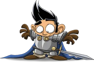 😕 49b98501 漫画, 騎士, 鎧, 剣, 戦士, ファンタジー, 中世 telegram sticker