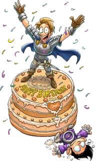 🎂 93b0886e HAPPY BIRTHDAY 誕生日, ケーキ, パーティー, お祝い, 紙吹雪, 挨拶, お祝い, 漫画 telegram sticker