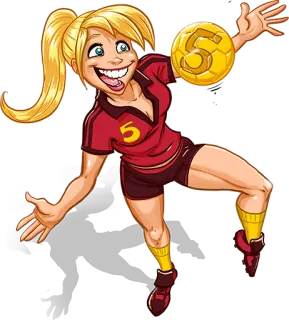 ⚽️ c708b1ef 女性, 漫画, ブロンド, バレーボール, スポーツ telegram sticker