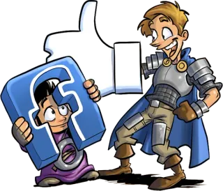👍 d83cfe0d Facebook, いいね, 良いね, ソーシャルメディア, 漫画, キャラクター telegram sticker