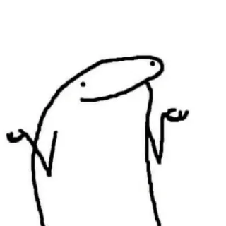 😐 9c43a5e7 Strichmännchen, Frage, Meme, Einfach, Cartoon telegram sticker