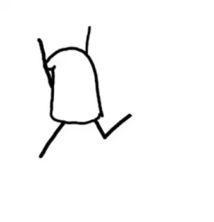 🚶‍♀️ a86528b4 Strichmännchen, einfache Kunst, laufende Figur, Cartoon, Zeichnung telegram sticker