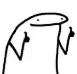 👍 b7b6e39b Strichmännchen, Daumen hoch, Positiv, Simpel, Cartoon, Illustration telegram sticker