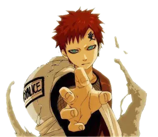 😐 20df5cbe Gaara Naruto 愛 我爱罗, 火影忍者, 动漫, 漫画, 沙, 角色, 忍者 telegram sticker