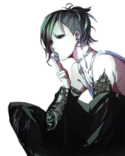 🤔 f047558d Uta Tokyo Ghoul XXX BLOOD uta, 东京食尸鬼, 动漫, 角色, 纹身, 黑暗 telegram sticker