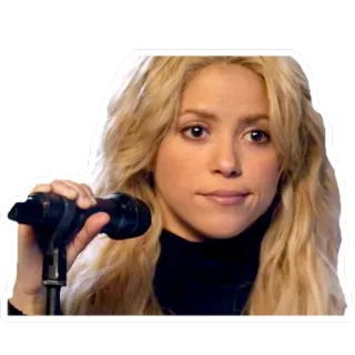 😏 57fb94d0 Shakira piosenkarz, muzyka, wykonawca, mikrofon, kobieta whatsapp sticker