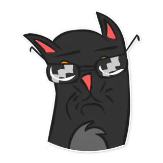 😏 52355b99 gato, gafas de sol, meme, animal, mascota, gato genial whatsapp sticker