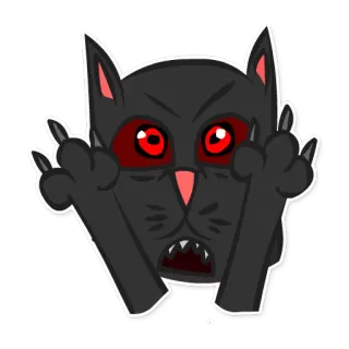 😡 cb2c3ba2 gato, enfadado, ofensivo, dedo corazón, dibujos animados, pegatina whatsapp sticker