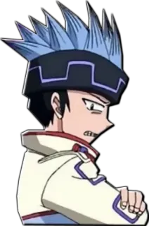 😖 6421e6e2 Yoh Asakura Shaman King anime, cartoon, shaman king, yoh asakura telegram sticker