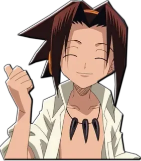 😌 cf2946af Yoh Asakura Shaman King anime, shaman king, yoh asakura, manga telegram sticker