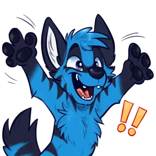 🤪 2105614d фурри, животное, мультфильм, веселый, дружелюбный, иллюстрация telegram sticker