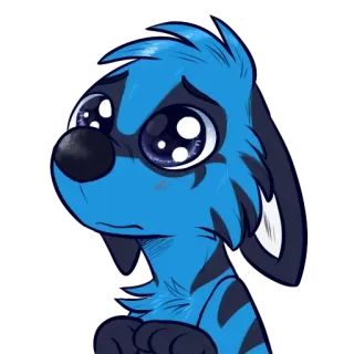 🧐 2ba03ca2 фурри, животное, мультфильм, милый, грустный, антро, антропоморфный telegram sticker