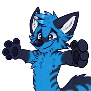 🥳 4a22d363 Фурри, Антропоморфный, Мультфильм, Животное, Милый, Дружелюбный telegram sticker