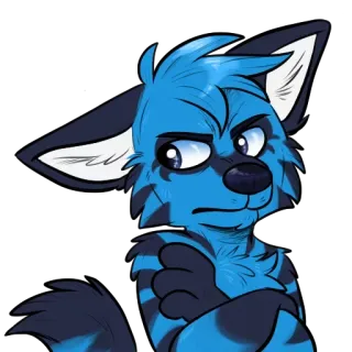 🤪 6bce2311 Фурри, Антропоморфный, Волк, Мультфильм, Выражение, Животное telegram sticker