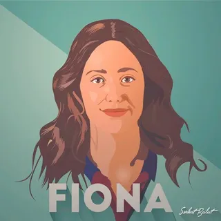 🥃 2079556b FIONA retrato, mujer, arte, cara, dibujo animado telegram sticker