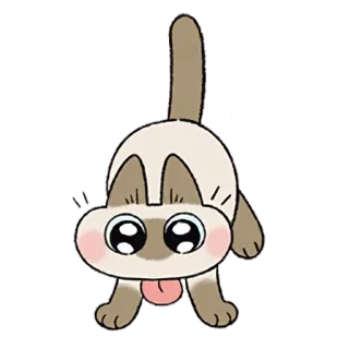 😝 ea8902c7 kucing, binatang, imut, ceria, kartun, lidah, stiker telegram sticker