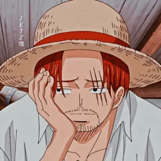 🍁 20660939 Shanks One Piece Shanks, One Piece, anime, pirate, straw hat, manga telegram sticker