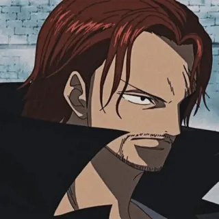 🍁 337e04b7 Shanks One Piece anime, pirate, red hair, Shanks, One Piece, manga telegram sticker
