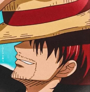 🍁 4f3aff73 Shanks One Piece IOSクソあっ one piece, shanks, anime, manga, red hair, pirate telegram sticker