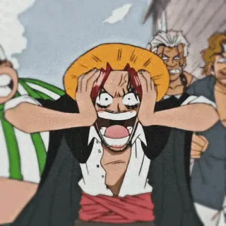 🍁 5138c43b Shanks One Piece anime, cartoon, manga, Shanks, One Piece telegram sticker