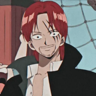 🍁 79660578 Shanks One Piece anime, red hair, pirate, one piece, shanks, manga telegram sticker