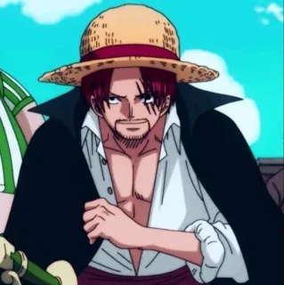 🍁 a04a27b4 Shanks One Piece anime, pirate, character, one piece telegram sticker