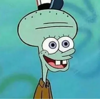 🧽 1400d198 Squidward Tentacles Spongebob Squarepants squidward, spongebob, kartun, lucu, karakter telegram sticker