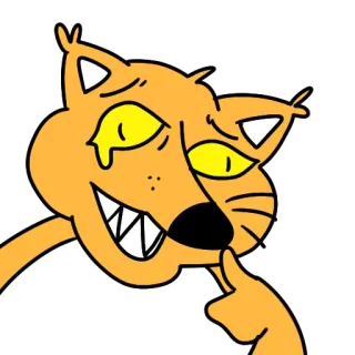 🥲 060bae41 gato, animal, desenho animado, engraçado, expressão, sorriso irônico telegram sticker
