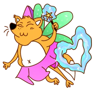 ❤️ f68b45f1 Desenho animado, Animal, Fada, Magia, Fantasia, Brilho, Fofo telegram sticker