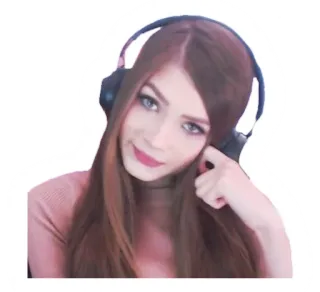 😊 1738cdcd femme, casque, fille, jolie, beauté whatsapp sticker