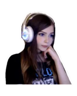 😊 31202e83 fille, gamer, casque, femme, mignon whatsapp sticker