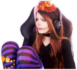 🤨 b353f291 femme, Halloween, déguisement, maquillage, chapeau whatsapp sticker