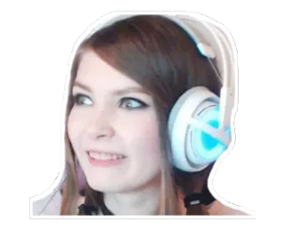 😬 dbd3cee9 femme, écouteurs, portrait, autocollant whatsapp sticker