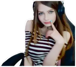 😏 f08a2f8a femme, fille, portrait, écouteurs, beauté, féminin whatsapp sticker