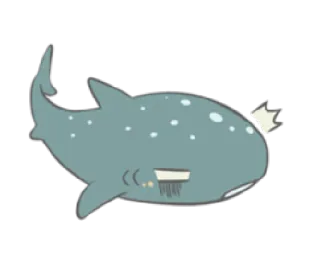 😶 c0801188 Walhai, Hai, Fisch, Tier, Süß, Cartoon telegram sticker