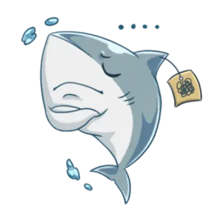 😀 dcfd3189 ฉลาม, สัตว์, มหาสมุทร, ทะเล, ปลา, น่ารัก telegram sticker