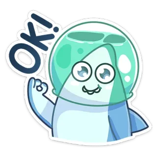 👌 811a6f18 OK! 卡通, 好的, 批准, 同意, 角色, 同意 telegram sticker