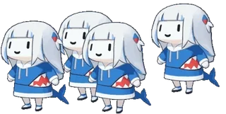 👯‍♀️ bca87e05 Gawr Gura Vtuber, Anime, Chibi, Tiburón, Lindo, Hololive telegram sticker