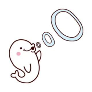 🐬 a801744f carino, foca, cartone animato, animale, kawaii telegram sticker
